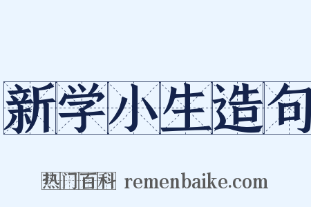 新学小生造句是什么意思的图片